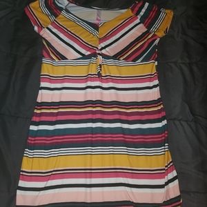 No Boundaries Junior Size 21 Multi-Striped Dress